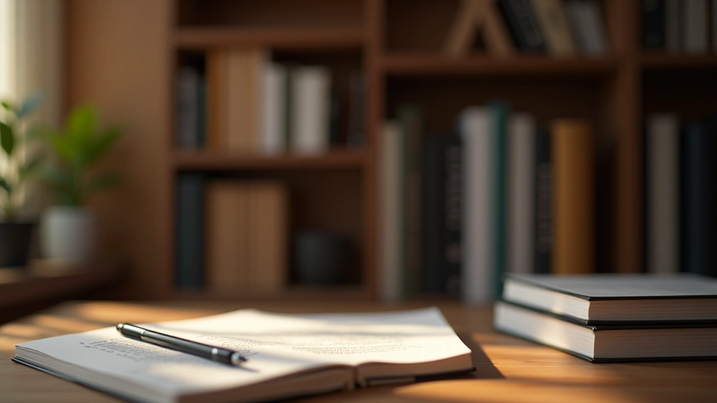 Asmeninė biblioteka su knygomis ir užrašų bloknotais, reprezentuojančiais žinojimą ir patirtį